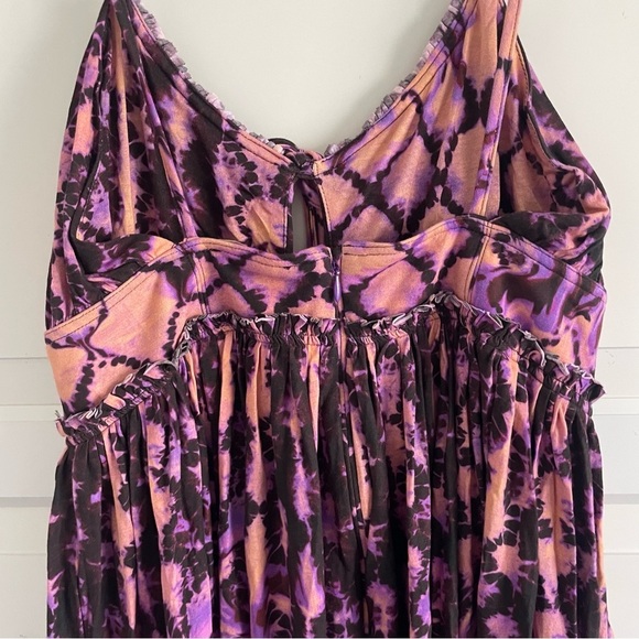 New! ULLA JOHNSON Freya Cutout Tie-Dyed Cotton-Jersey Midi Dress 20765 - Picture 5 of 11